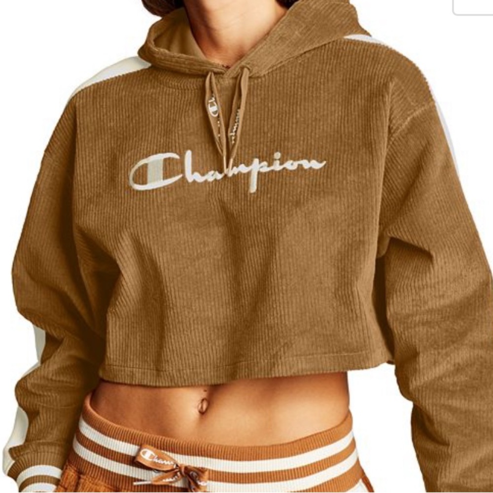 | Champion | Women's Corduroy Cropped Hoodie. Size XS.